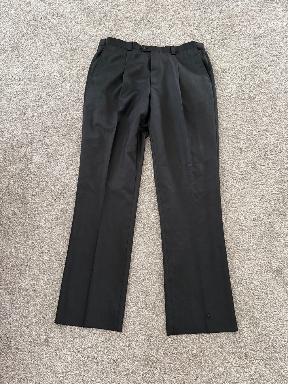Stacy Adams Men’s Black Pleated Dress Pants 40R